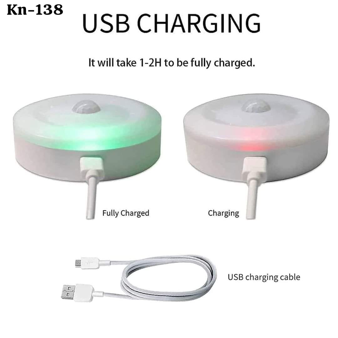 USB Rechargeable Motion Sensor Night Light β Stick-On LED Lamp