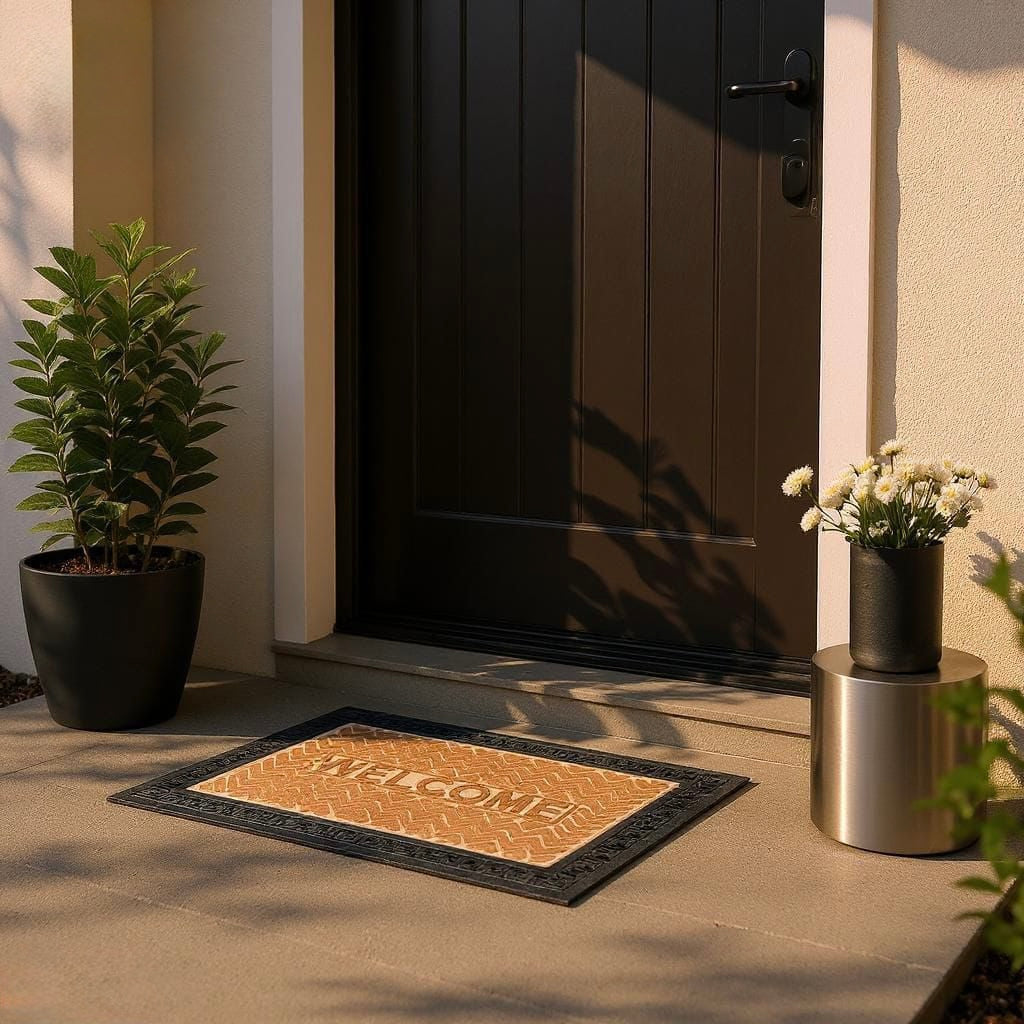 Heavy-Duty Leather Welcome Mat – Non-Slip