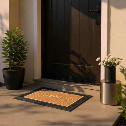 Heavy-Duty Leather Welcome Mat – Non-Slip