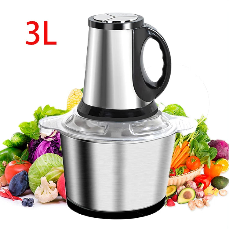 3L Electric Food Processor – 350W Stainless Steel Multi-Function Chopper