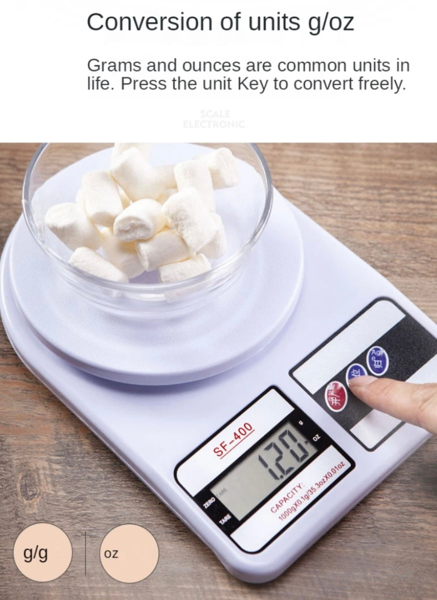 10Kg/1g Electronic Kitchen Scale with Digital LCD Display