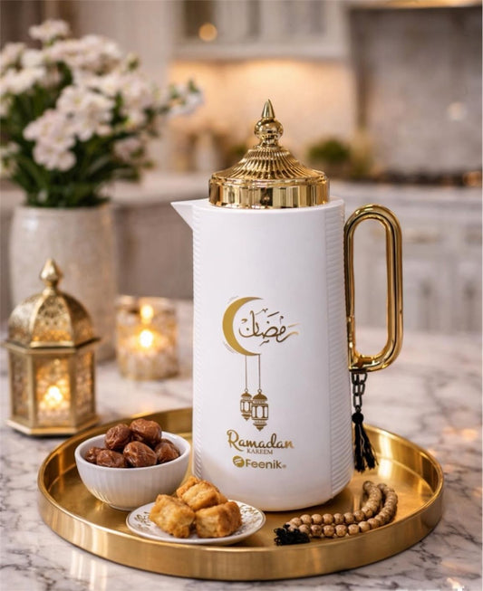 Ramadan Thermal Vacuum Flask – 1 Liter Elegant Serving Thermos