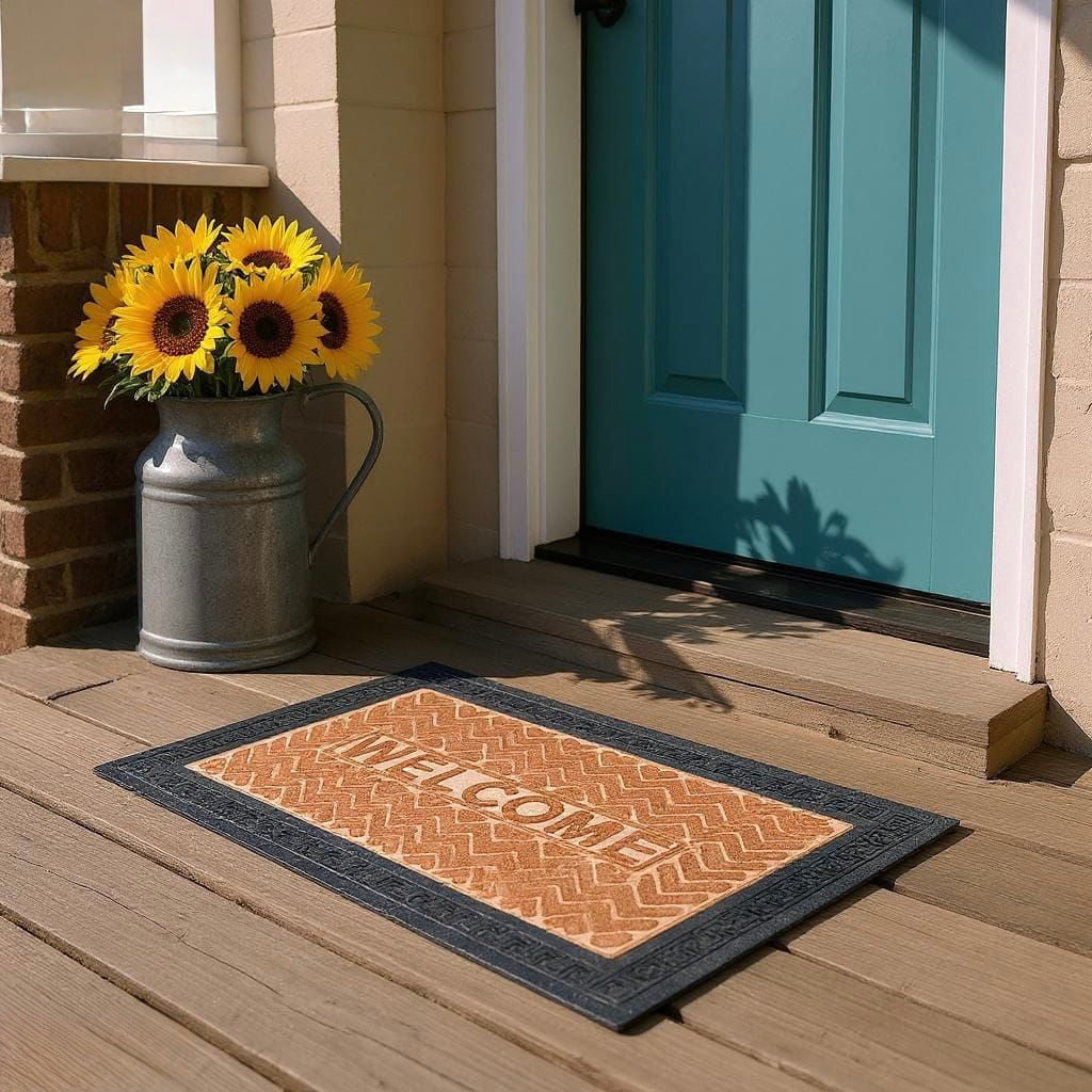 Heavy-Duty Leather Welcome Mat – Non-Slip