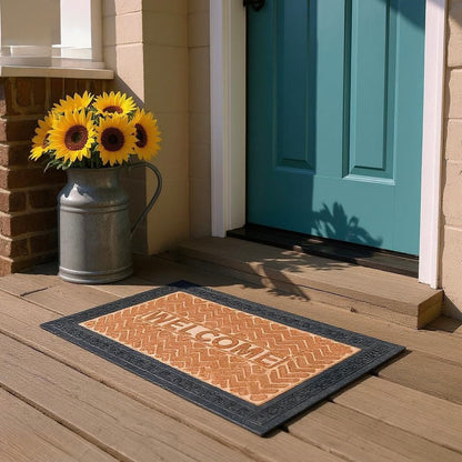 Heavy-Duty Leather Welcome Mat – Non-Slip