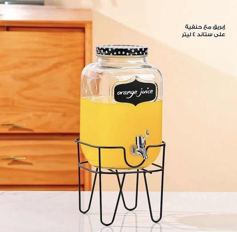 Juice Dispenser with Tap and Stand – 4L Capacity