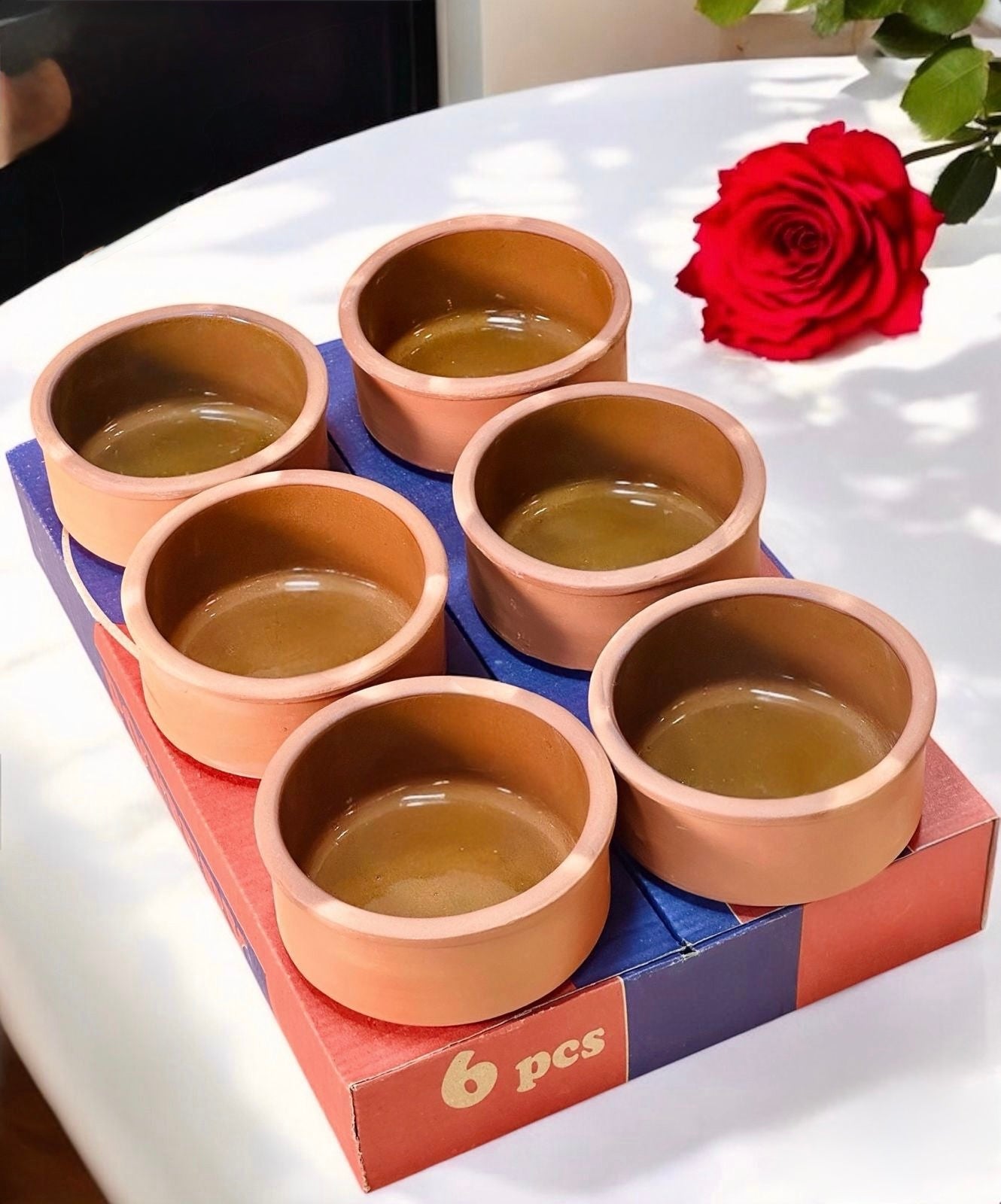 Premium Heavyweight Ceramic Oven Bowls – Set of 6