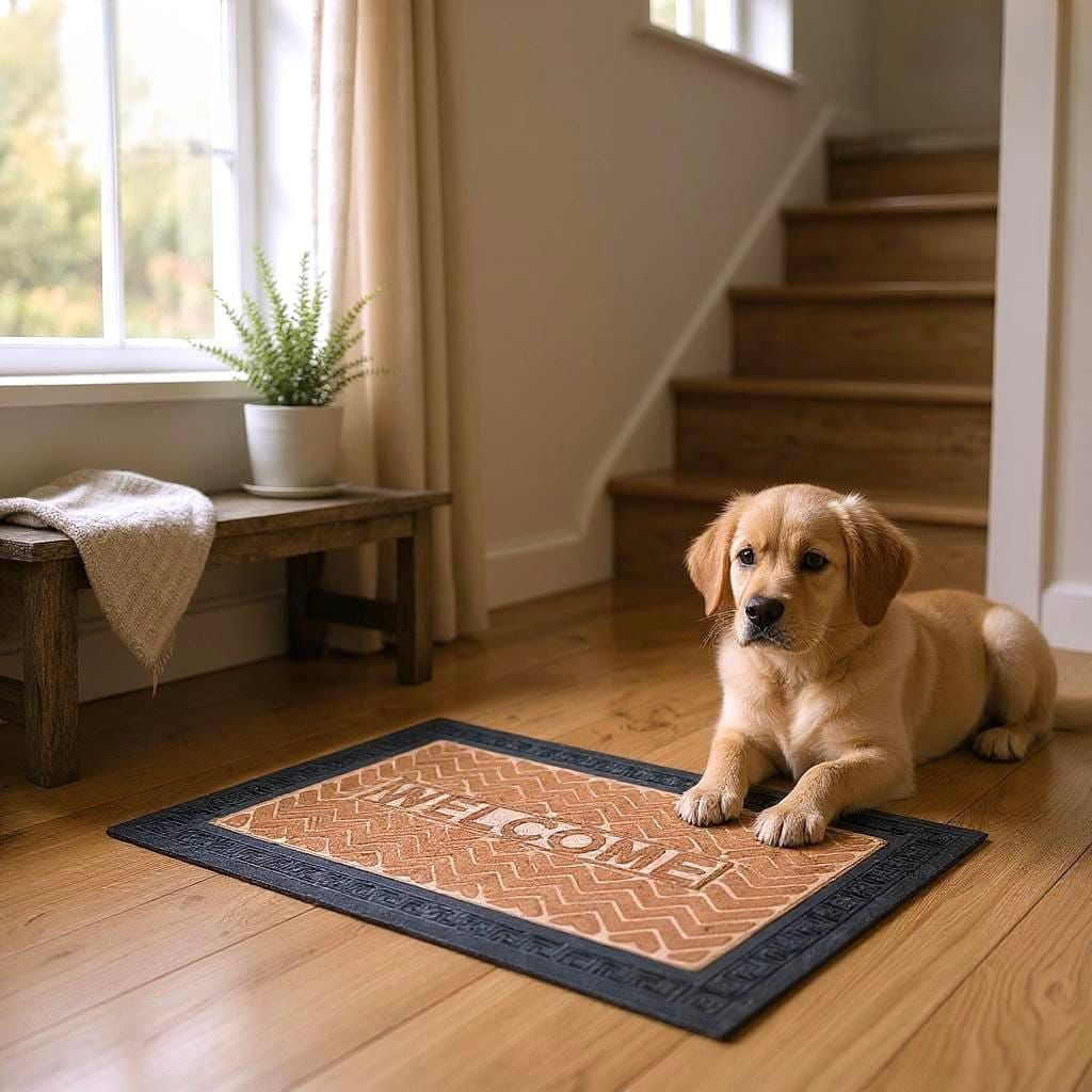 Heavy-Duty Leather Welcome Mat – Non-Slip