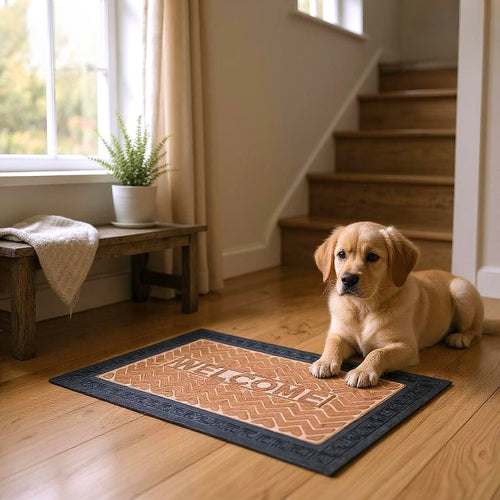 Heavy-Duty Leather Welcome Mat – Non-Slip