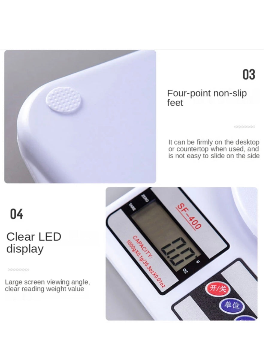 10Kg/1g Electronic Kitchen Scale with Digital LCD Display