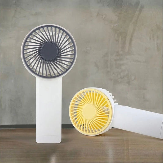 Compact Rechargeable Handheld Fan with Light – Portable & Stylish