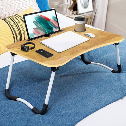 Foldable Laptop Table with Cup Holder