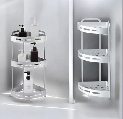 Aluminum Corner Bathroom Shelves (2-Tier / 3-Tier)
