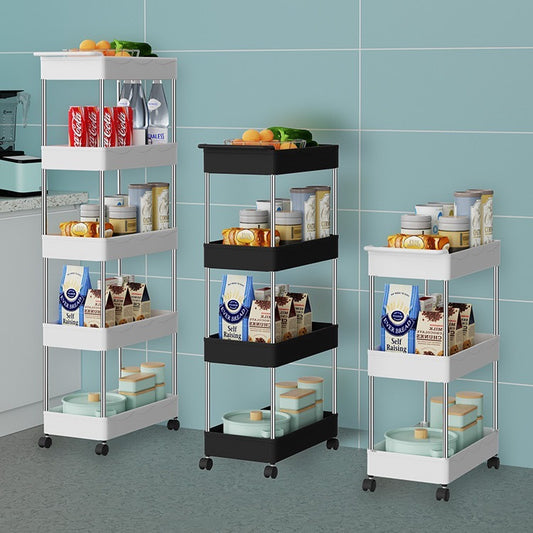 4-Tier Multi-Use Plastic Storage Rack – With Metal Support